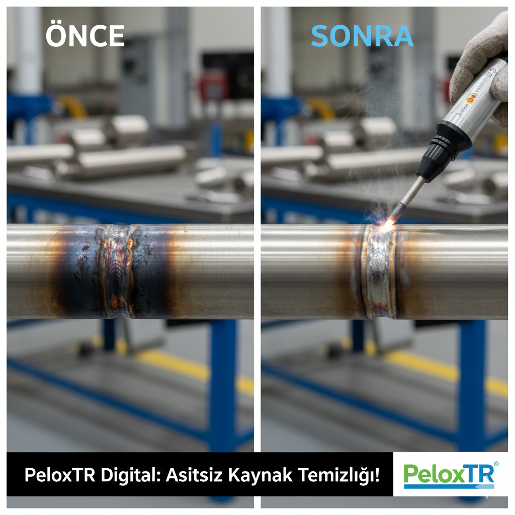Elektrokimyasal kaynak temizleme cihazı ile asitsiz kaynak temizliği